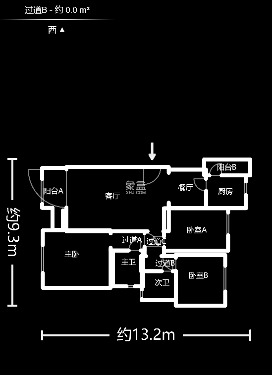 当代滨江MOMA  3室2厅2卫    188.0万户型图