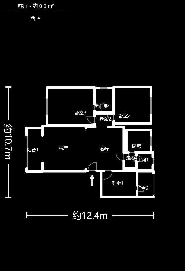 德馨园  3室2厅1卫   74.80万户型图