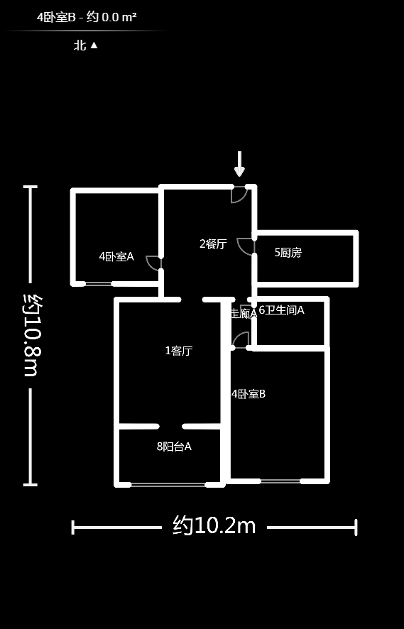 财富名园  2室2厅1卫   83.00万户型图