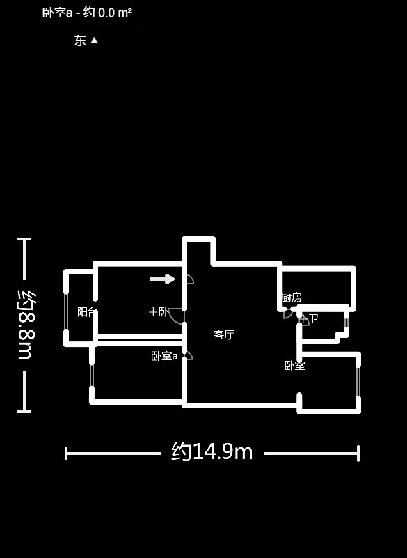 湘绣城  3室1厅1卫    46.5万户型图