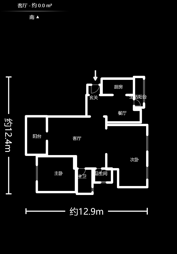 珠江东方明珠（新地东方明珠）一二期  3室2厅2卫    101.0万户型图