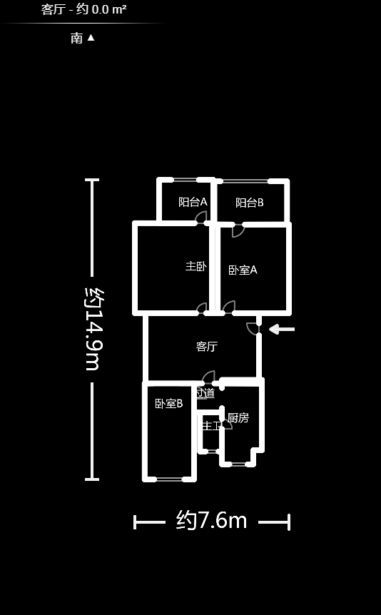 长勘小区  2室2厅1卫   90.00万户型图