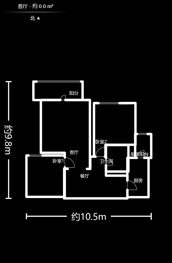 天健芙蓉盛世一期  2室2厅2卫    103.0万户型图