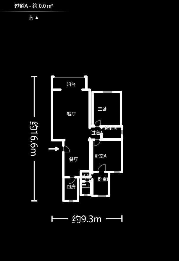 卓峰家园  3室2厅1卫   100.00万户型图