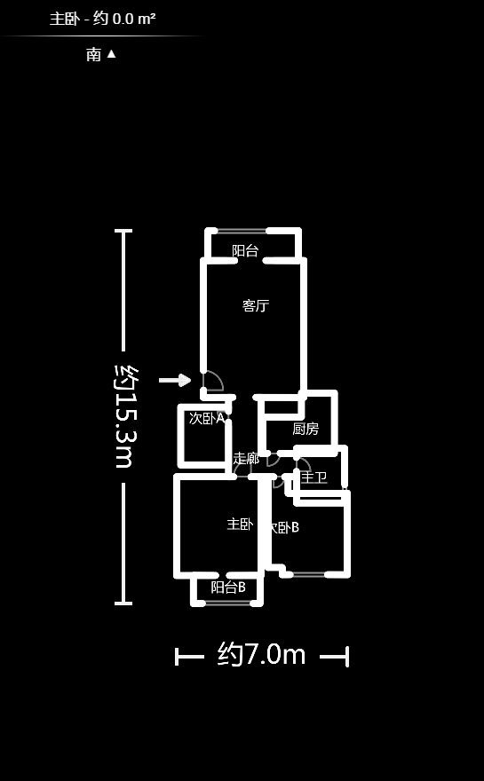 天翔新新家园  3室1厅1卫    64.8万户型图