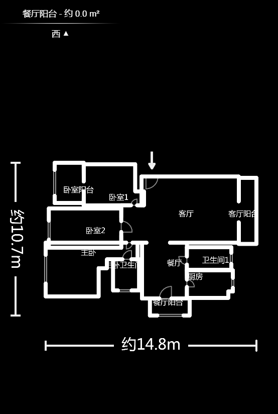 竹满人家  3室2厅2卫   99.00万户型图
