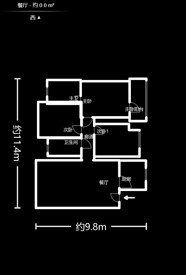 枫华府第  3室2厅2卫   68.00万户型图