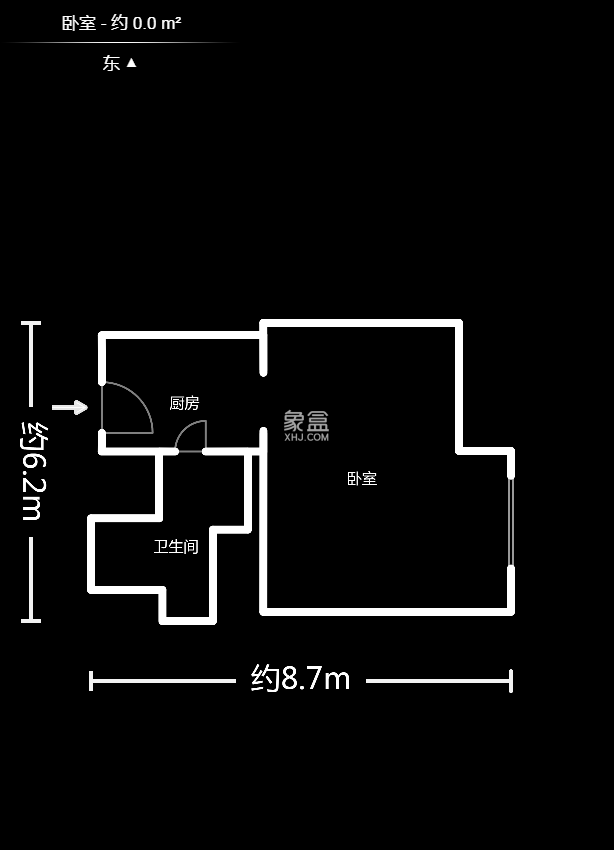 华远国际公寓  1室1厅1卫   110.00万户型图