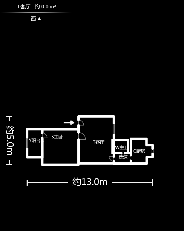 自然小区  1室1厅1卫   22.20万户型图