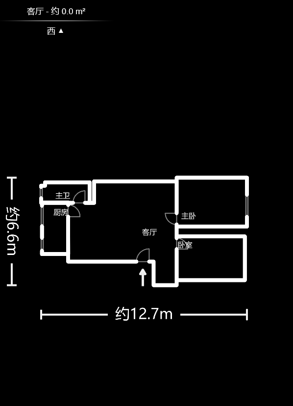 湘绣城 2室1厅1厨1卫 48.00万户型图