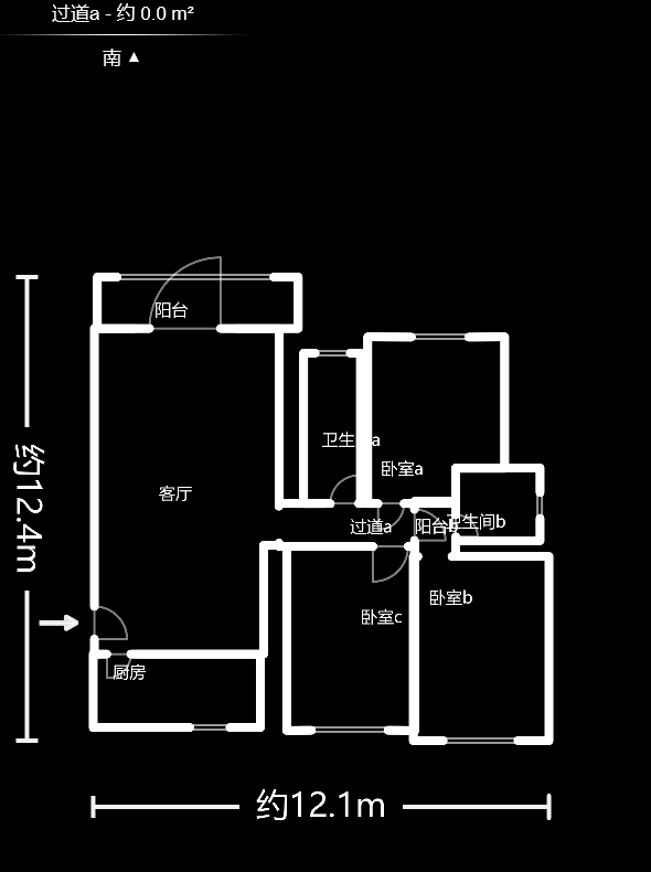 理工大学职工单位房青年汇  3室2厅2卫   108.00万户型图