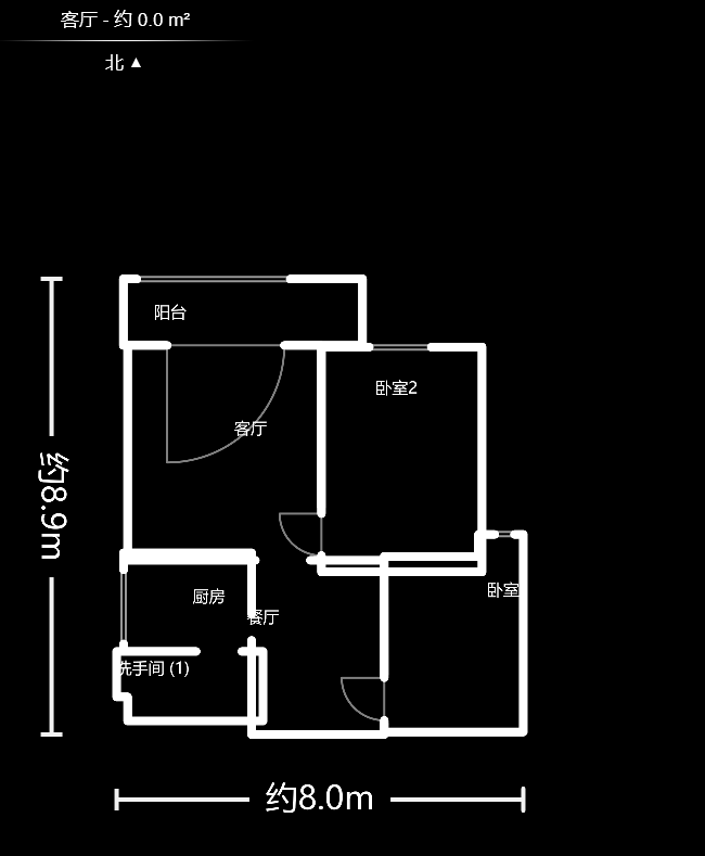 诺亚方舟大厦  2室2厅1卫   68.50万户型图