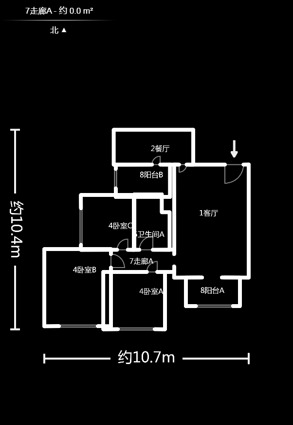 恒大雅苑  3室2厅1卫    103.0万户型图