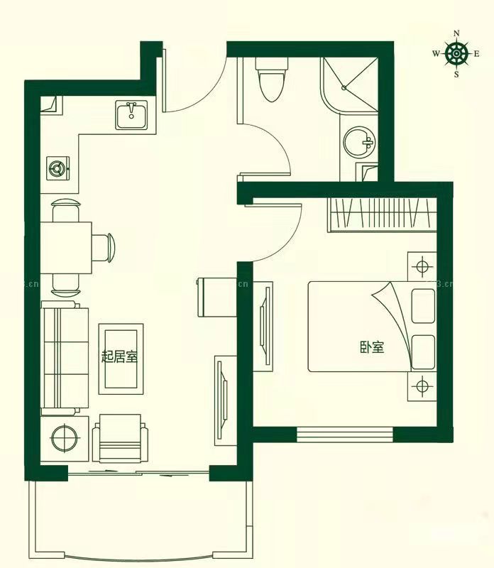 星美新外滩(公寓栋)  1室1厅1卫    2000.0元/月 星美新外滩(公寓栋)  1室1厅1卫    2000.0元/月户型图