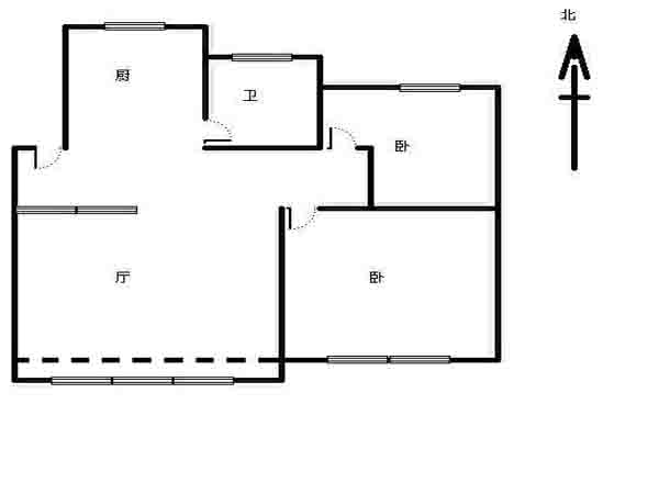 百弘学府城  2室2厅1卫    62.8万 百弘学府城  2室2厅1卫    62.8万户型图