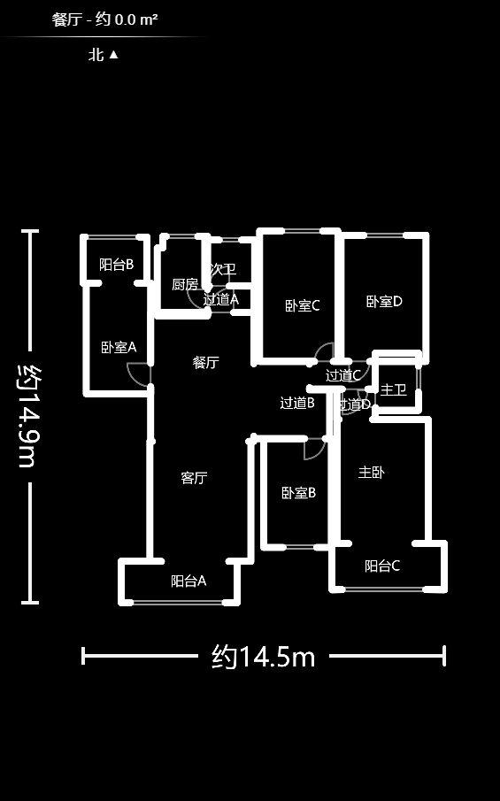麓谷沐春园  5室2厅2卫   108.00万户型图