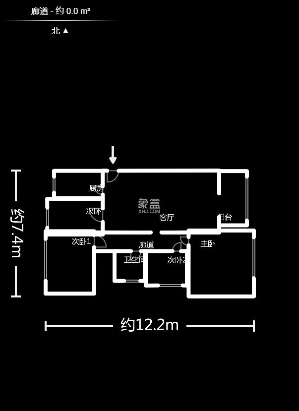 洋湖时代  4室2厅1卫   95.00万户型图