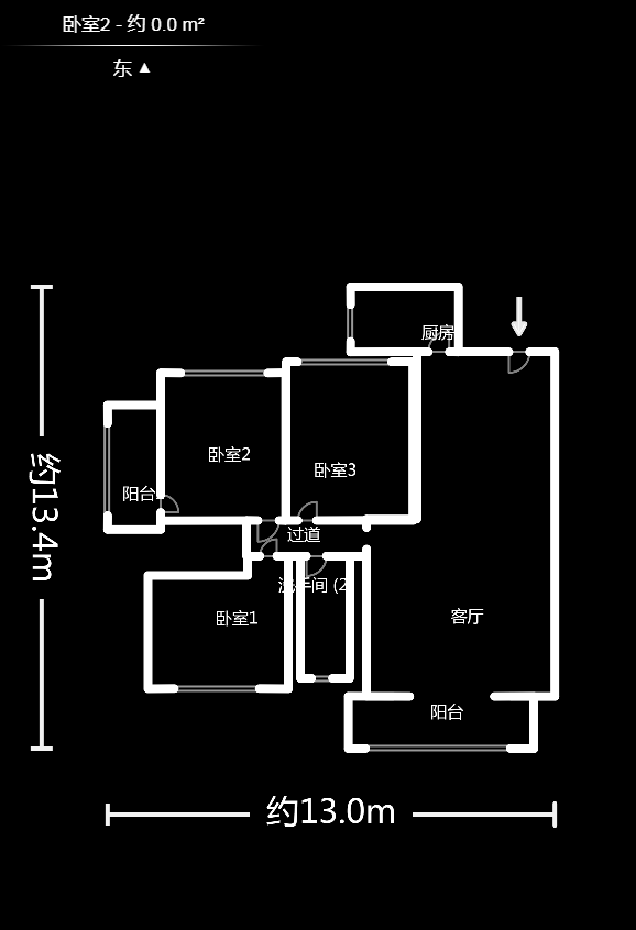 新銳湘都  3室2廳1衛(wèi)    142.0萬戶型圖