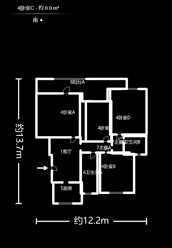 学府华庭  3室2厅1卫   90.00万户型图