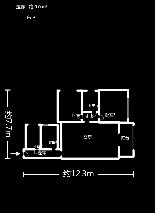 中國鐵建國際城二期  3室2廳1衛(wèi)    69.78萬戶型圖