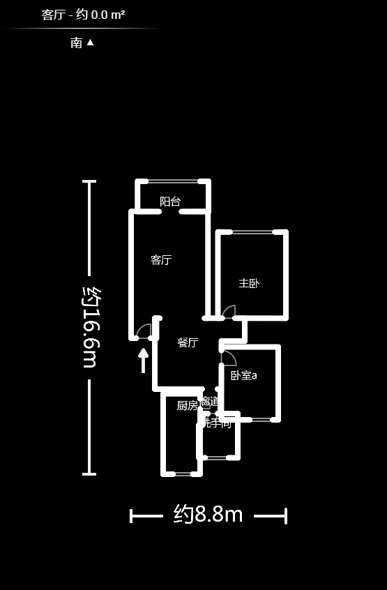 锦绣家园  2室2厅1卫    74.6万户型图