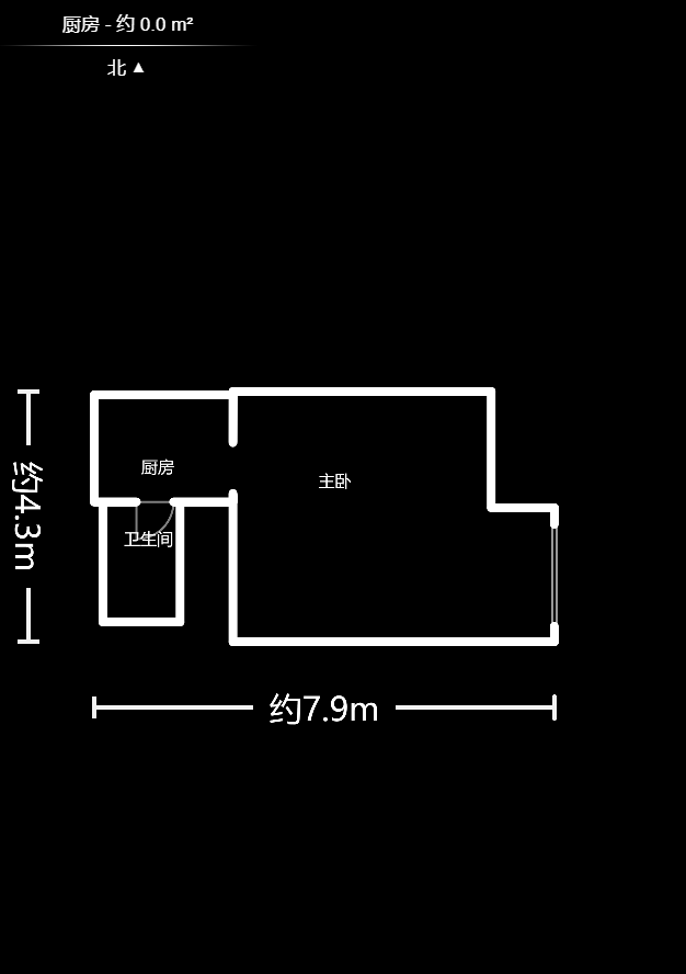 阳光100二期  1室1厅1卫    28.69万户型图