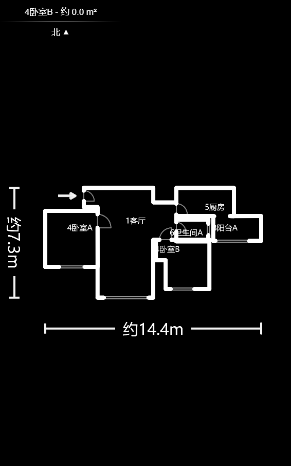 四方水岸(世方水岸)  2室2厅1卫   100.00万户型图