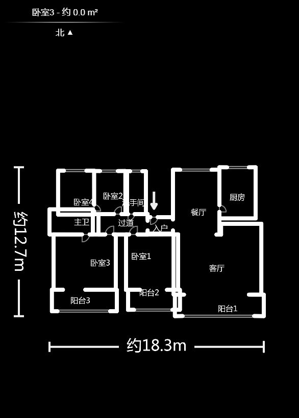 凤凰商贸城  4室2厅3卫    155.85万户型图
