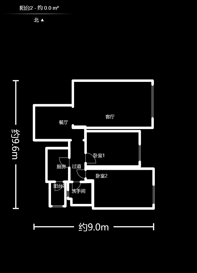 万博汇  2室2厅1卫    139.0万户型图