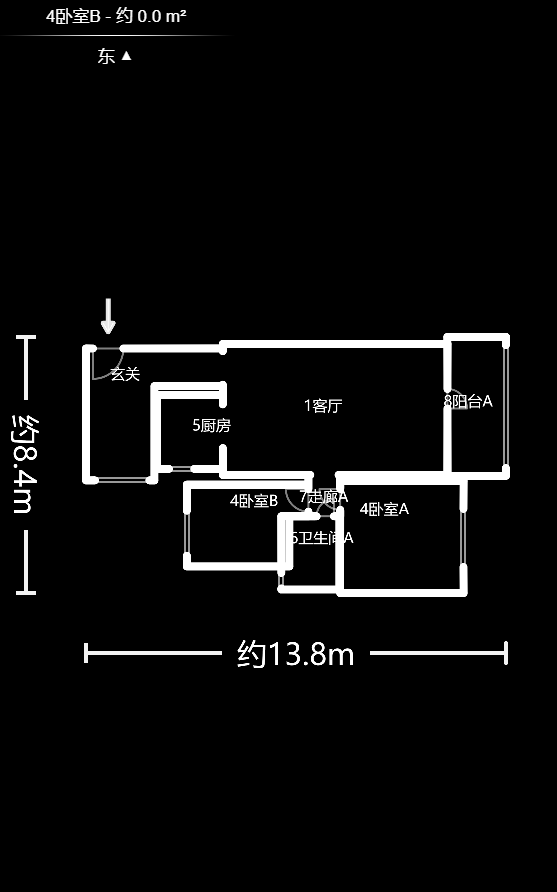 申湘宽境  2室2厅1卫   60.00万户型图