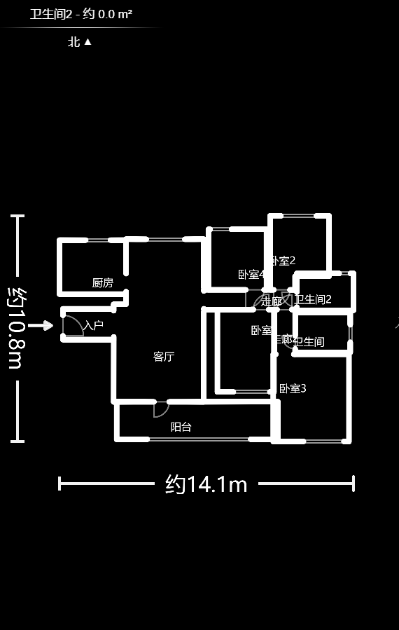 东业苹果社区 4室2厅2卫 90.0万 东业苹果社区 4室2厅2卫 90.0万户型图