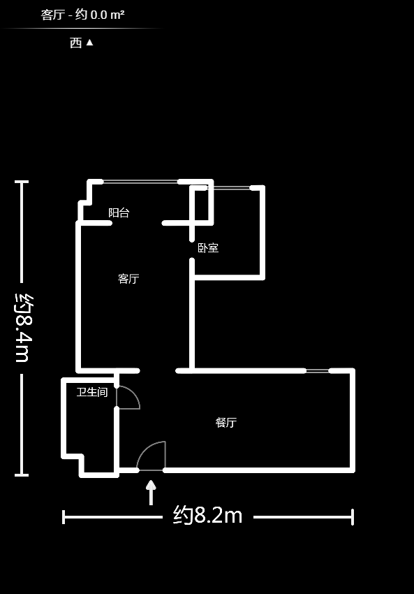 昆仑和府  2室2厅1卫    27.0万户型图
