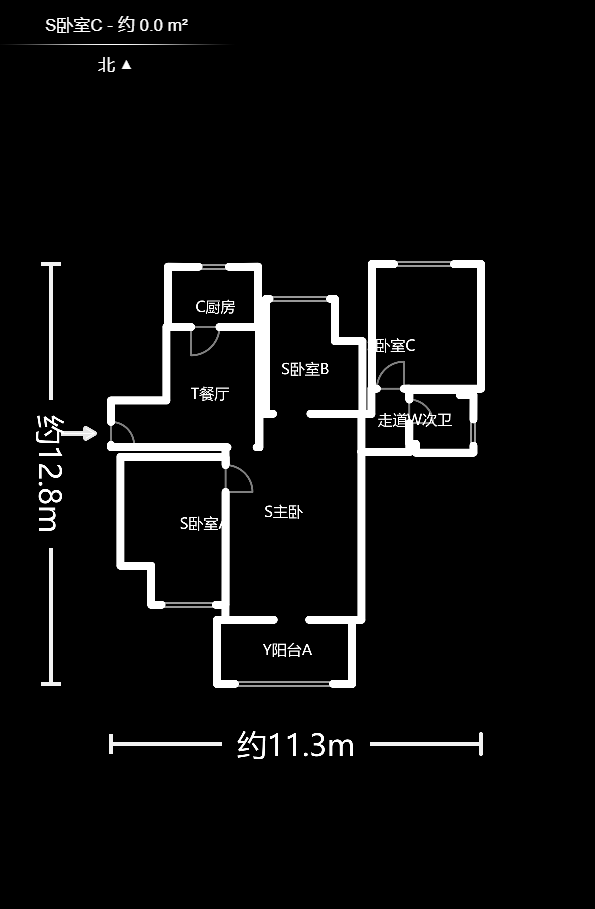 优山美地  4室2厅1卫    140.0万户型图