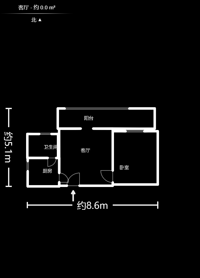 天剑华城 1室1厅1卫 49.0万 天剑华城 1室1厅1卫 49.0万户型图