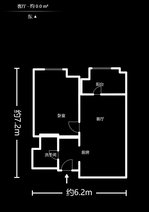 中建木莲工社  1室1厅1卫   49.80万户型图