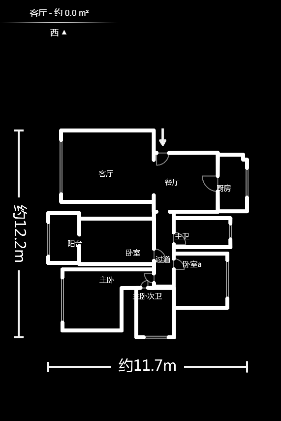 山水湾  3室2厅1卫   79.80万户型图