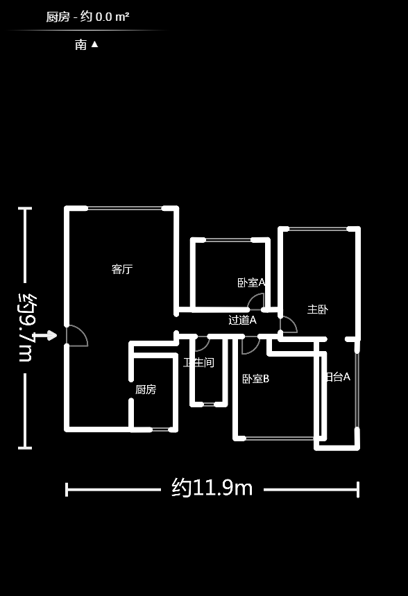 水木兰庭  3室2厅2卫   68.00万户型图