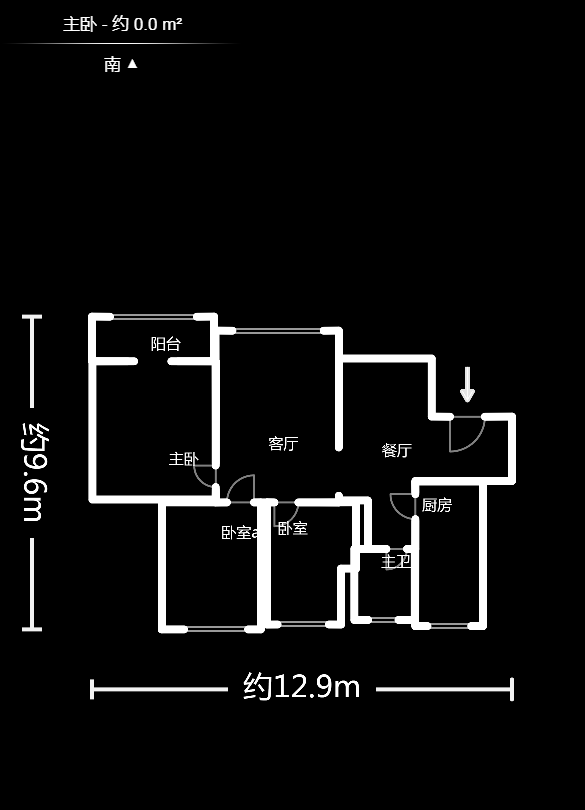 山水湾  3室2厅1卫    55.8万户型图