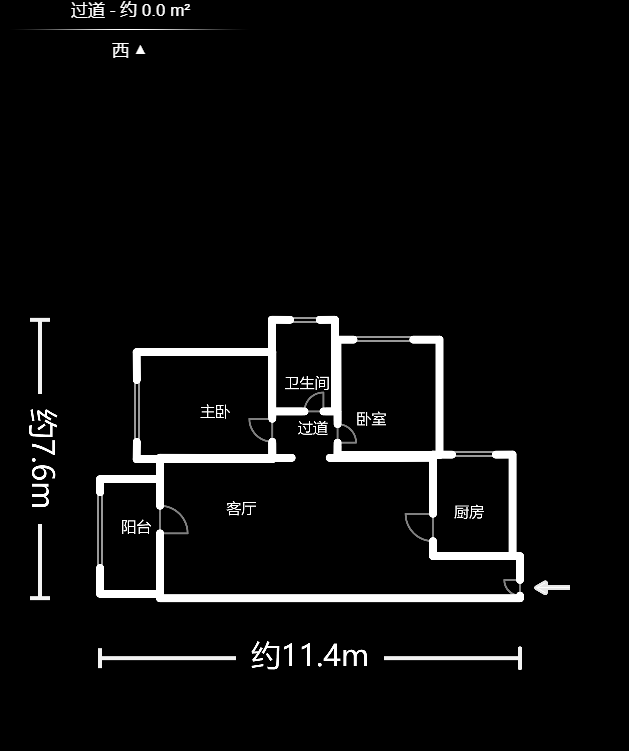北京御园一二期（国泰嘉园）  2室2厅1卫   125.50万户型图