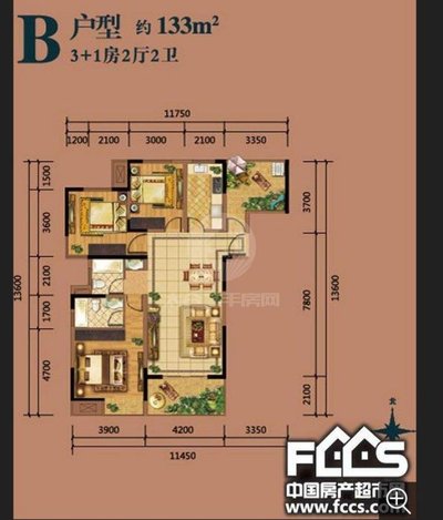 仁和小区 4室2厅1卫 59.8万 仁和小区 4室2厅1卫 59.8万户型图