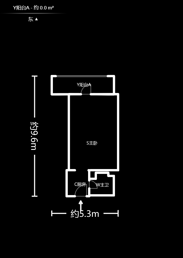 尊邸华庭  1室1厅1卫   37.80万户型图