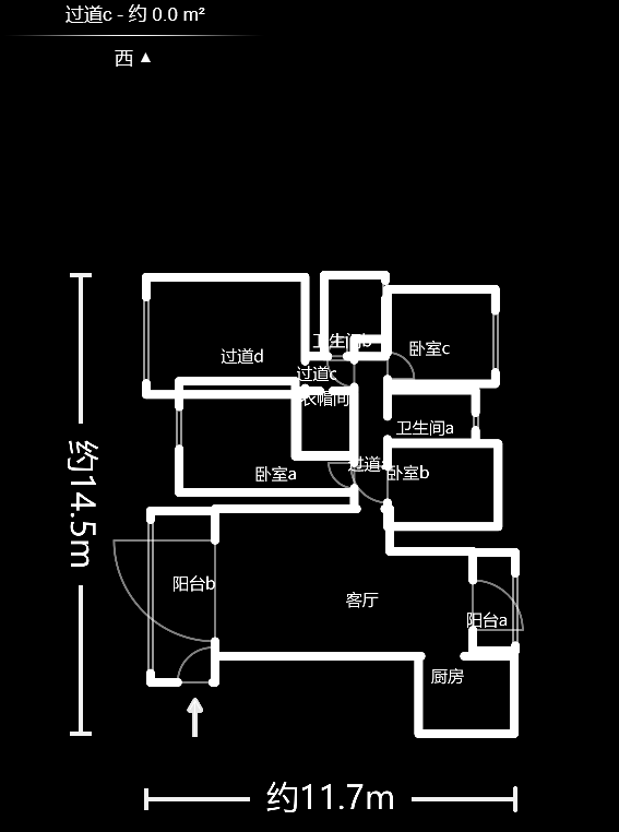 黑金时代广场  4室2厅1卫    78.0万户型图