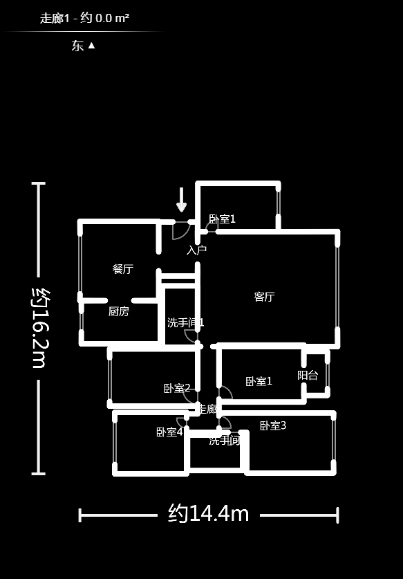 富绿山庄  5室2厅2卫   98.00万户型图