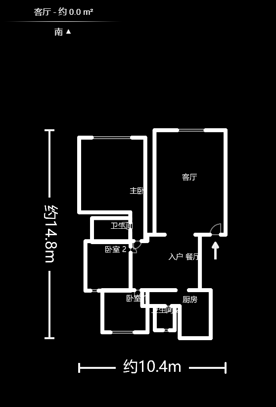 广福园  3室2厅2卫   68.00万户型图