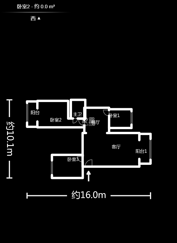 金叶公寓（原省烟草公司宿舍）  4室2厅2卫   95.80万户型图