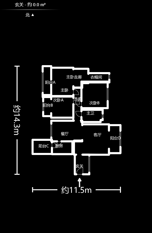 中建芙蓉嘉苑  3室2厅1卫   106.80万户型图