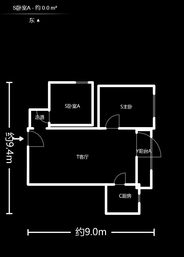 华菱新城地标  2室2厅1卫   72.00万户型图
