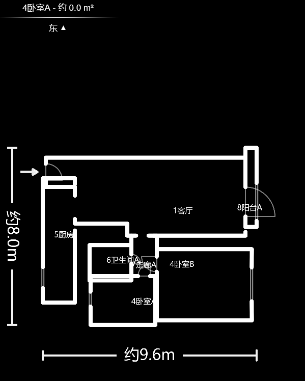 如果爱  2室1厅1卫   70.00万户型图