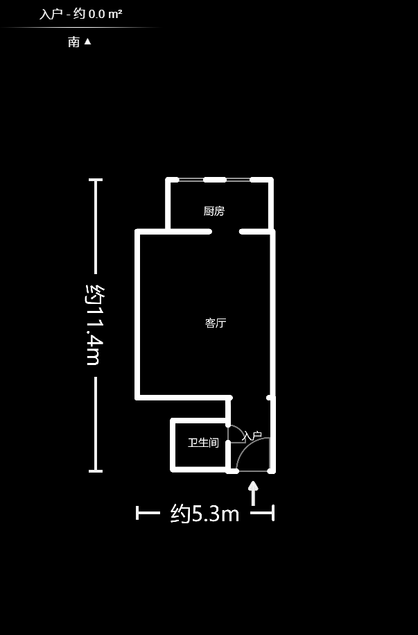江南华府  1室1厅1卫   48.00万户型图