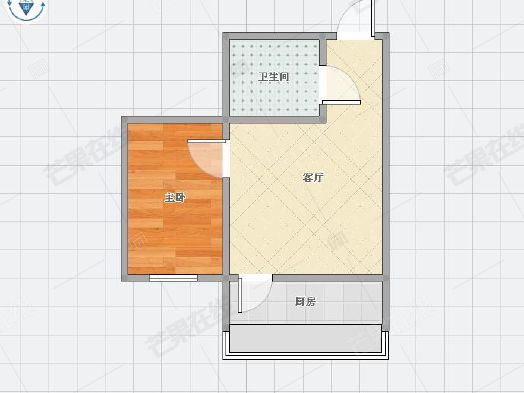 鑫天国际（鑫天偶遇）  1室1厅1卫   1600.00元/月户型图